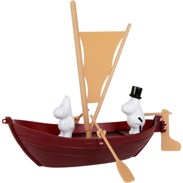 Muminpappans Segelbåt med 2 figurer (Bild 1 av 2)