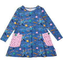 122 cl - Fest Pippi Klänning Denim