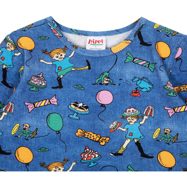 Fest Pippi Tröja Denim (Bild 3 av 3)