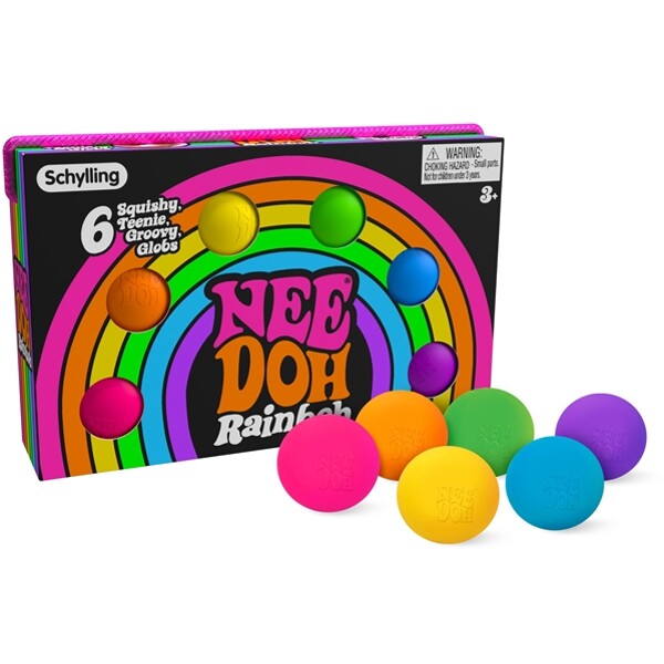 NeeDoh Teenie Rainbow 6-Pack (Bild 1 av 2)