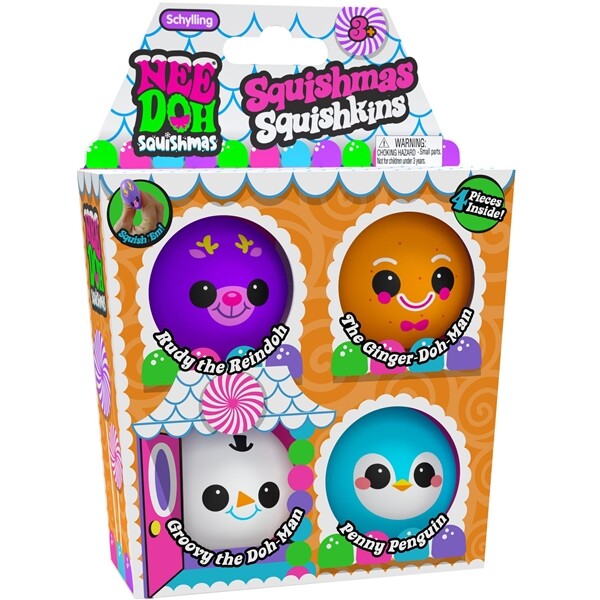 NeeDoh Squishmas Squishkins 4-pack (Bild 1 av 2)