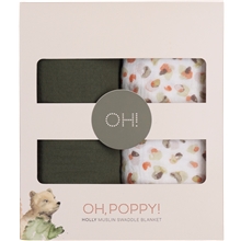 Oh, Poppy! Holly Muslin Swaddle Blanket 2-p