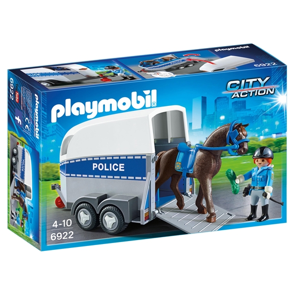 6922 Playmobil Polis med Häst och Släp (Bild 1 av 3)