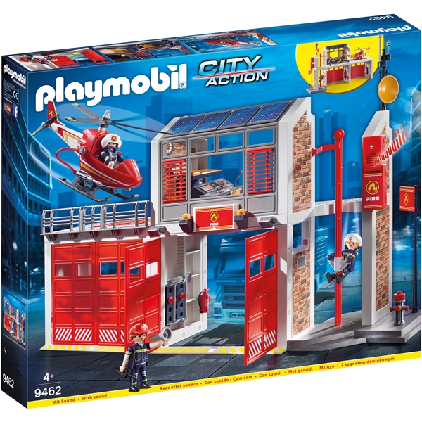 9462 Playmobil Stor brandstation (Bild 1 av 2)