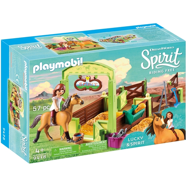 9478 Playmobil Hästbox Lucky och Spirit (Bild 1 av 2)