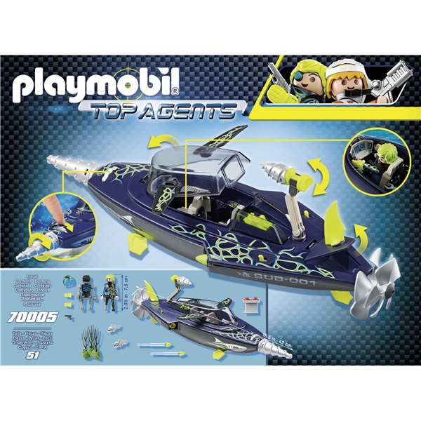 70005 Playmobil TEAM S.H.A.R.K Attackborr (Bild 2 av 3)