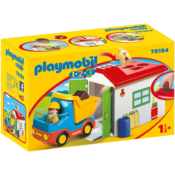 70184 Playmobil 1.2.3. Sopbil (Bild 1 av 3)