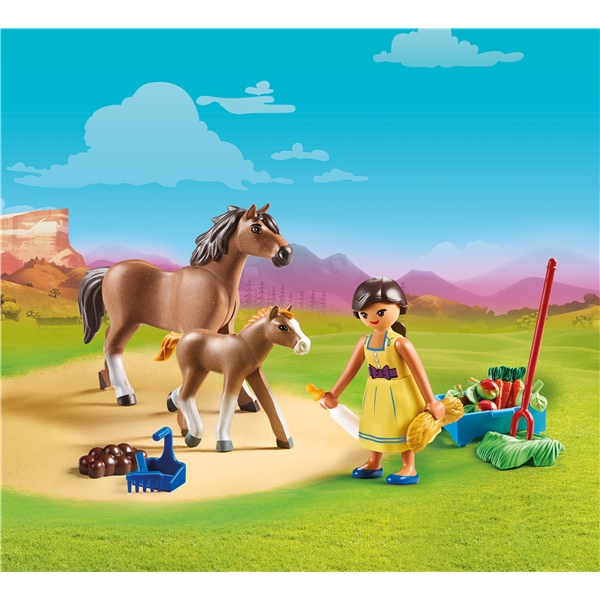 70122 Playmobil Pru med Häst och Föl (Bild 2 av 2)