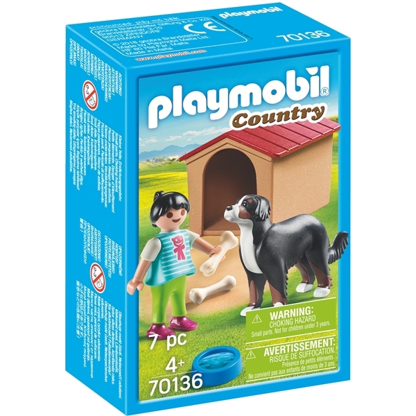 70136 Playmobil Hund med Hundkoja (Bild 1 av 2)