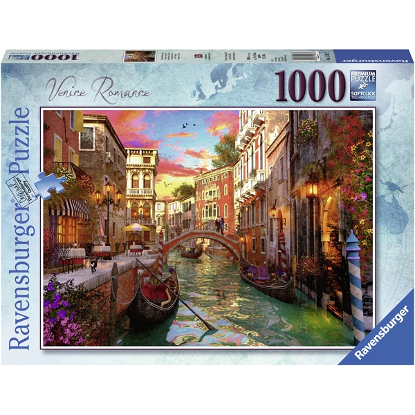 Pussel 1000 Bitar Venice Romance (Bild 1 av 2)