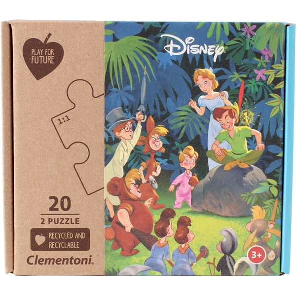Pussel 2 x 20 Jungle Book + Peter Pan (Bild 1 av 2)