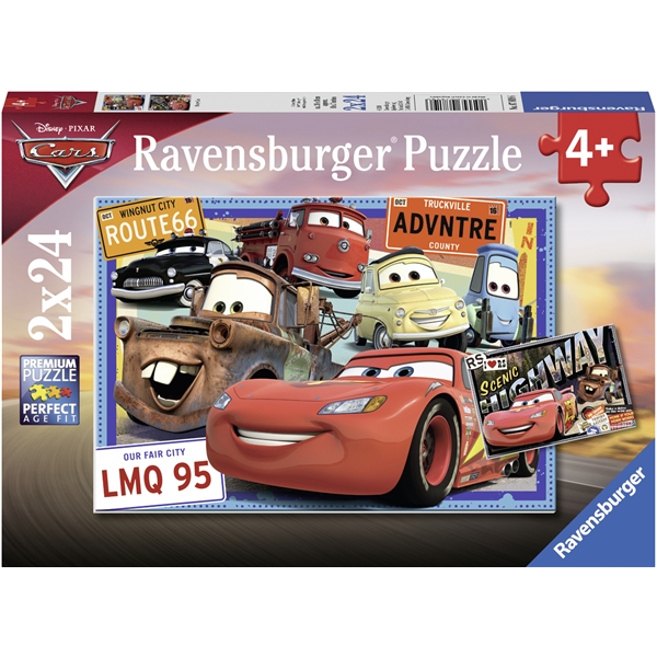 Pussel 2 x 24 Bitar Disney Cars (Bild 1 av 3)