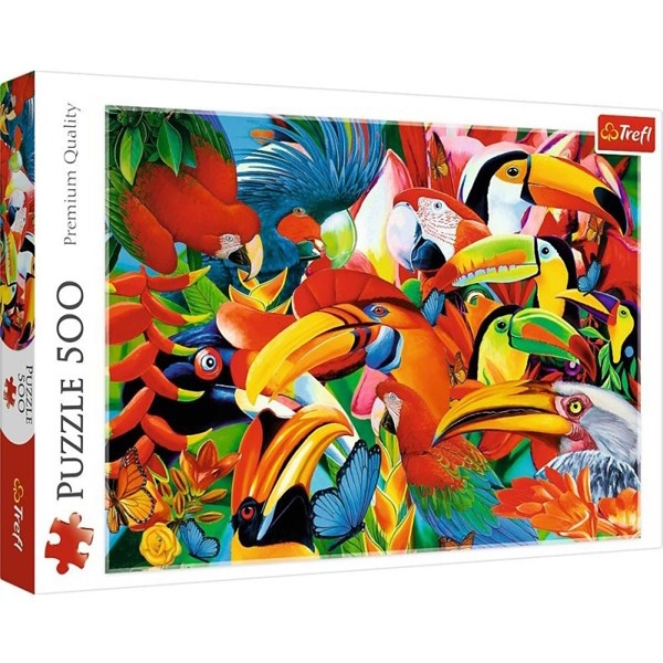 Pussel 500 Bitar Colourful Birds