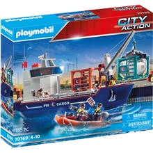 70769 Playmobil Cargo Lastfartyg med Båt