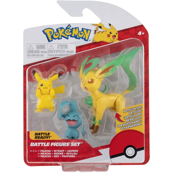 Pokémon Figures 3-P (Pikachu, Wyanaut, Leafeon) (Bild 1 av 5)
