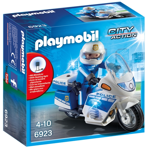 6923 Playmobil Poliscykel med LED-ljus (Bild 1 av 3)