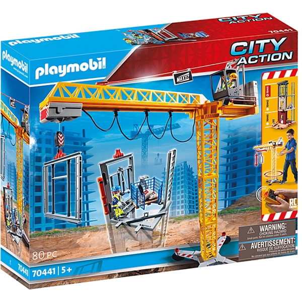 70441 Playmobil Radiostyrd Byggkran med Byggdel (Bild 1 av 6)