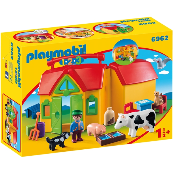 6962 Playmobil 1.2.3 Bondgård Som Jag Kan Ta Med (Bild 1 av 6)