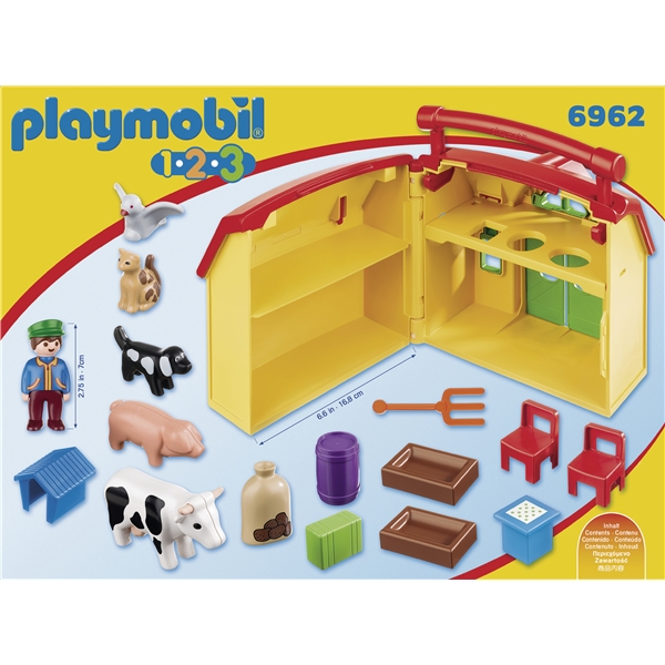 6962 Playmobil 1.2.3 Bondgård Som Jag Kan Ta Med (Bild 2 av 6)
