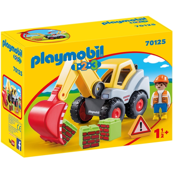 70125 Playmobil 1.2.3 Grävskopa (Bild 1 av 4)