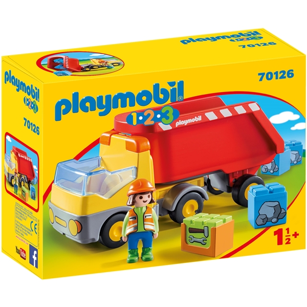 70126 Playmobil 1.2.3 Lastbil med Tippflak (Bild 1 av 4)
