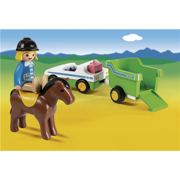 70181 Playmobil 1.2.3 Bil med Hästtransport (Bild 3 av 4)