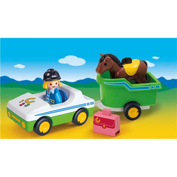 70181 Playmobil 1.2.3 Bil med Hästtransport (Bild 4 av 4)