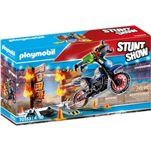 70553 Playmobil Stunt Show Motorcykel med Eldvägg
