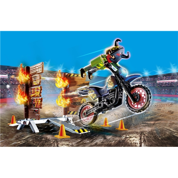 70553 Playmobil Stunt Show Motorcykel med Eldvägg (Bild 4 av 6)