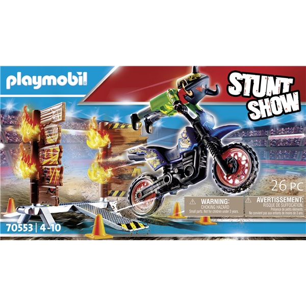 70553 Playmobil Stunt Show Motorcykel med Eldvägg (Bild 5 av 6)