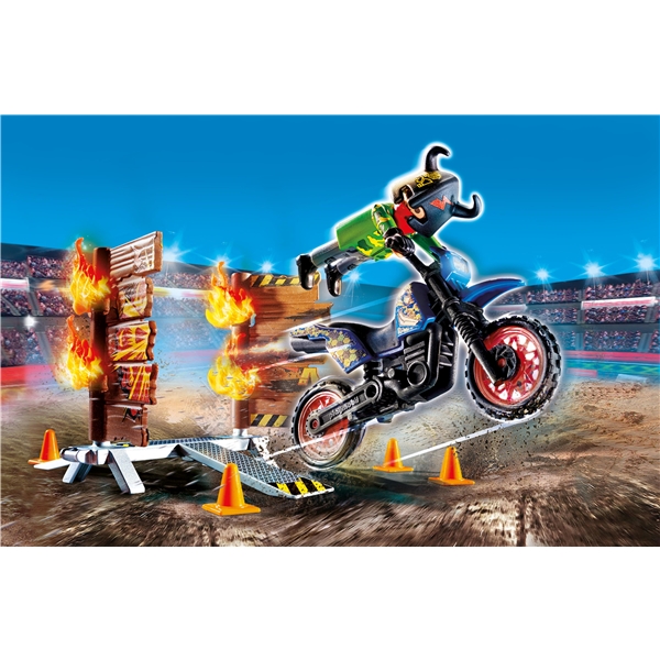 70553 Playmobil Stunt Show Motorcykel med Eldvägg (Bild 6 av 6)
