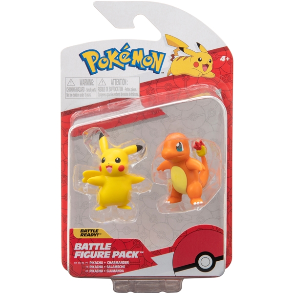 Pokemon Battle Figure 2-p Charmander & Pikachu (Bild 1 av 3)