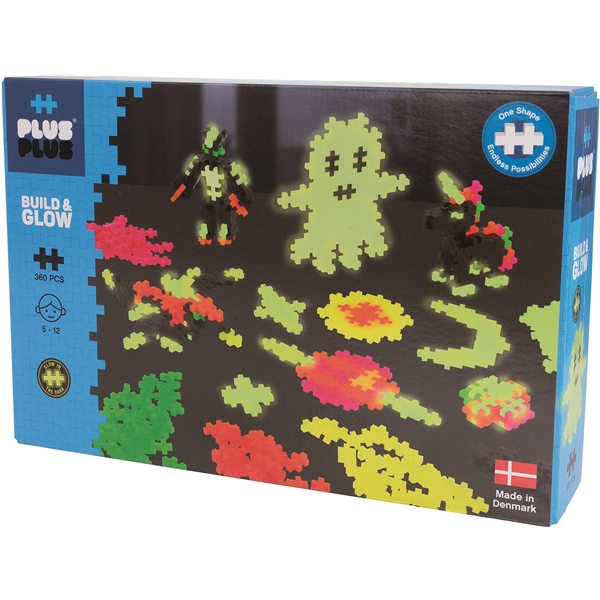 Plus Plus Build & Glow Glow-in-the-dark  360 delar (Bild 1 av 4)