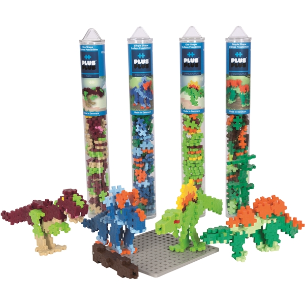 Plus-Plus Dinosaur Tube and Baseplate Bundle (Bild 1 av 2)