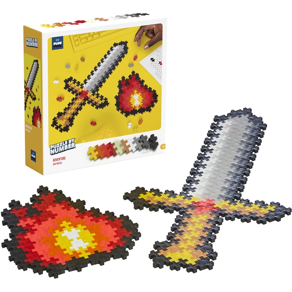 Plus-Plus Puzzle By Number Adventure 250 Delar - Pysselmaterial - Plus Plus