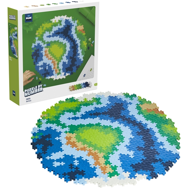 Plus-Plus Puzzle By Number Earth 800 Delar (Bild 1 av 5)