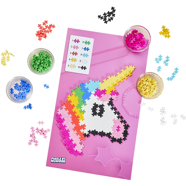 Plus-Plus Puzzle By Number Unicorn (Bild 3 av 6)