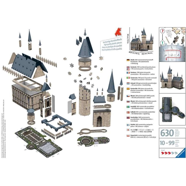 Pussel 3D Hogwarts Castle Harry Potter 540 Bitar (Bild 2 av 3)