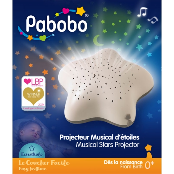 Pabobo Stjärnprojektor Stjärna Musik USB Beige (Bild 4 av 4)