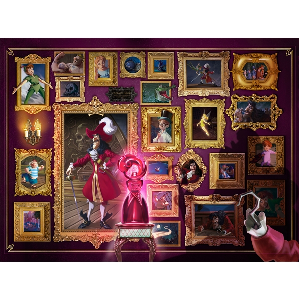 Pussel 1000 Bitar Villainous Disney: Captain Hook (Bild 2 av 5)