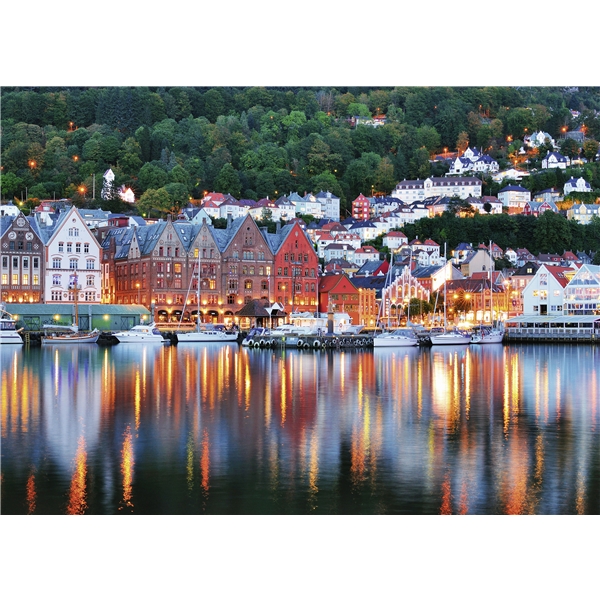 Pussel 1000 Bitar Bergen Norge (Bild 2 av 2)