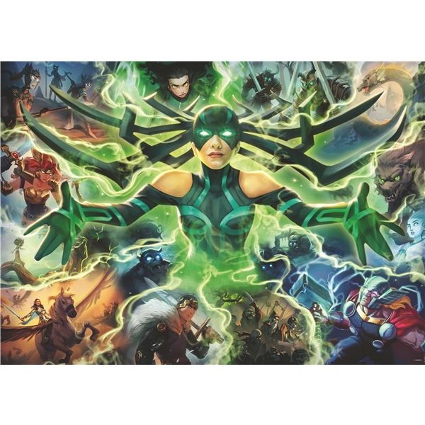 Pussel 1000 Bitar Villainous Marvel: Hela (Bild 2 av 2)
