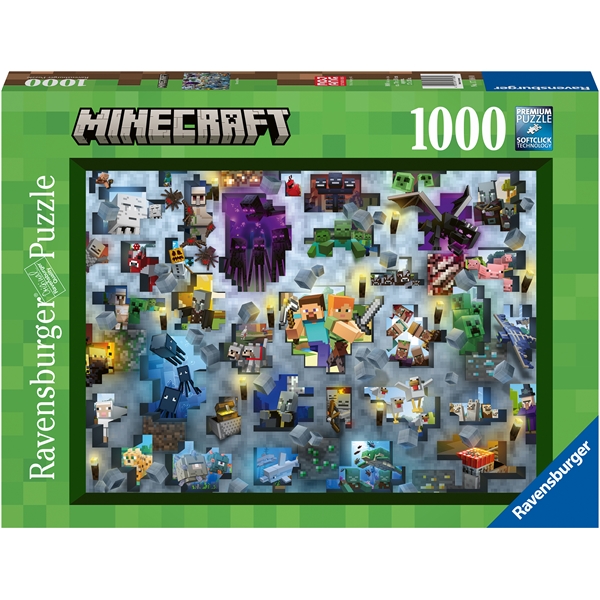 Pussel 1000 Bitar Minecraft Mobs (Bild 1 av 2)