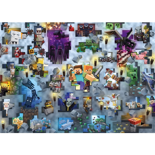 Pussel 1000 Bitar Minecraft Mobs (Bild 2 av 2)