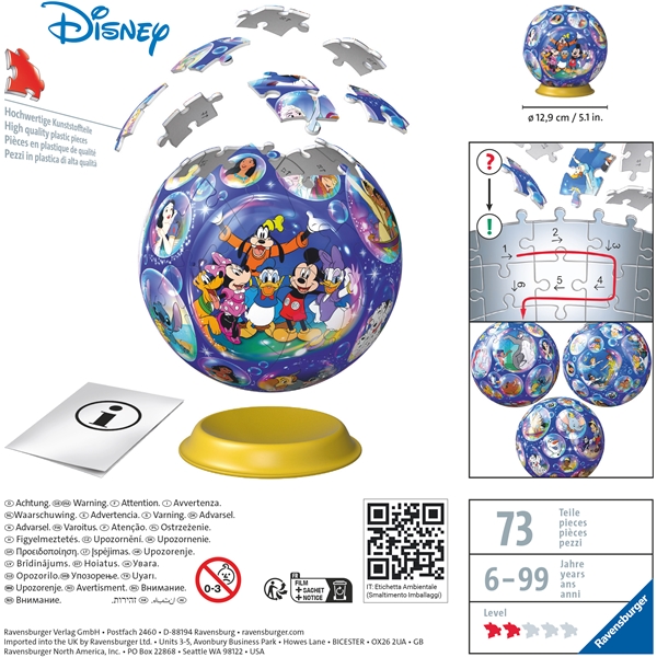 Pussel 3D Disney Characters 72 Bitar (Bild 3 av 3)