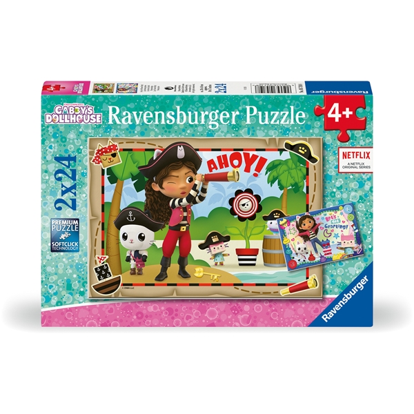 Pussel 2 x 24 Bitar Gabby's Dollhouse (Bild 1 av 3)