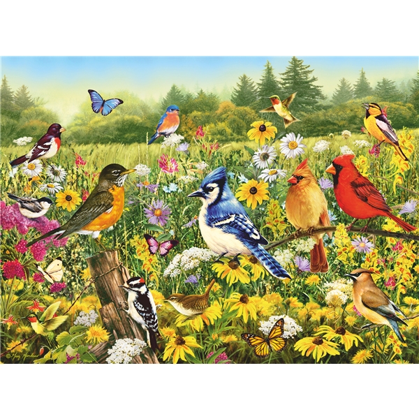 Pussel 500 Bitar Birds In The Meadow (Bild 2 av 2)