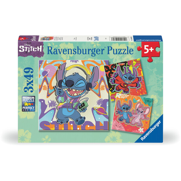 Pussel 3 x 49 BItar Disney Stitch (Bild 1 av 5)