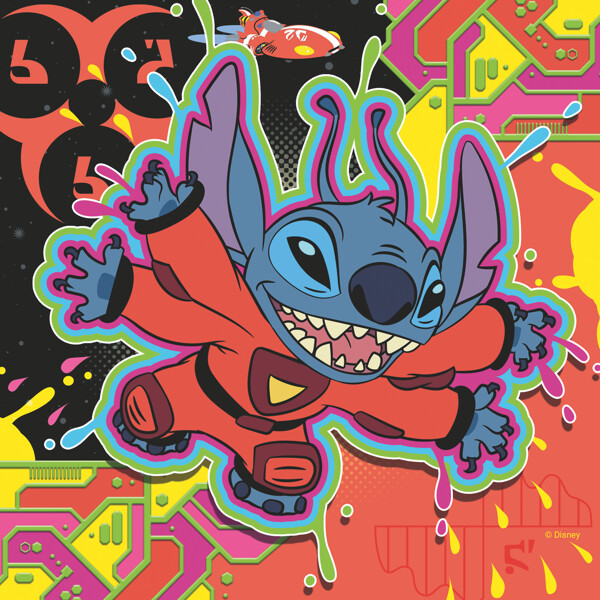 Pussel 3 x 49 BItar Disney Stitch (Bild 4 av 5)