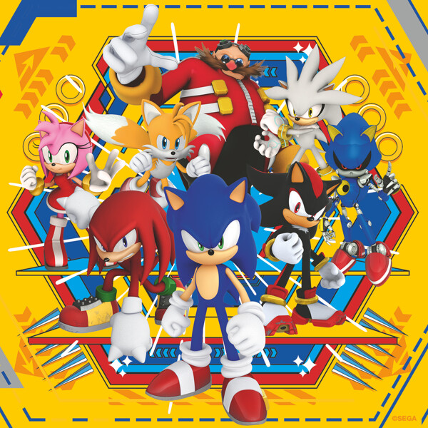 Pussel 3 x 49 Bitar Sonic the Hedgehog (Bild 3 av 5)